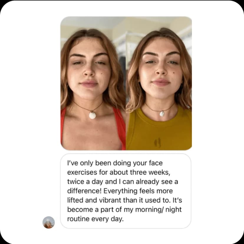 Face yoga testimonial 2