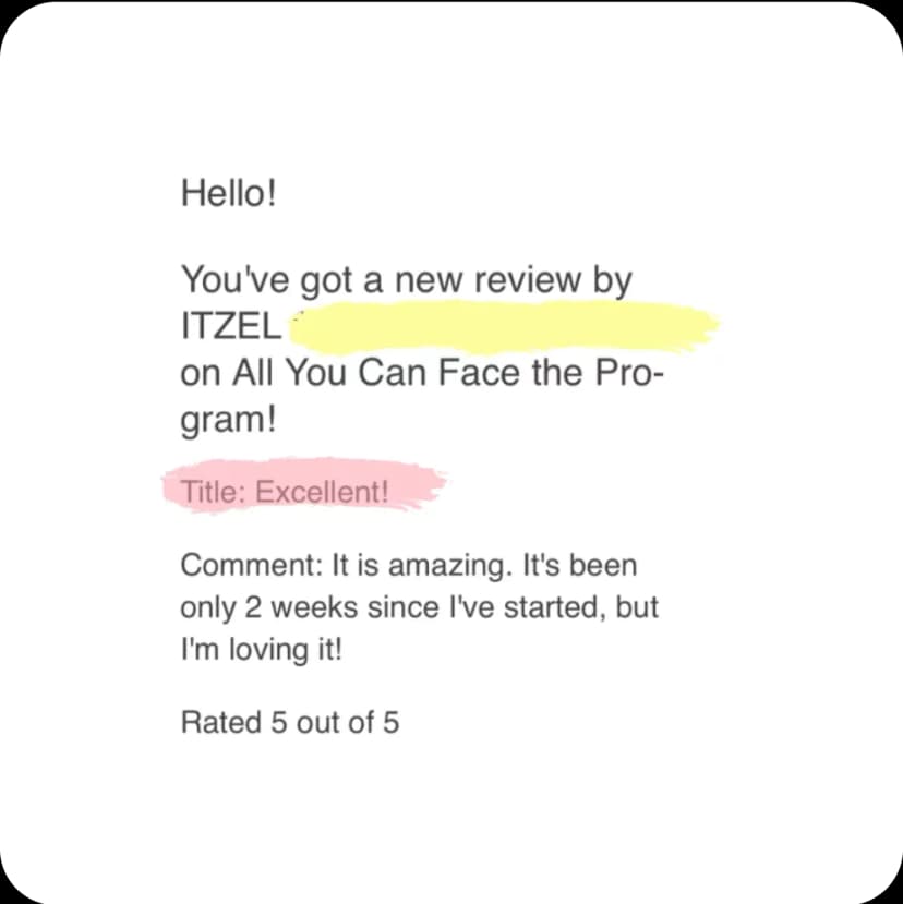 Face yoga testimonial 4